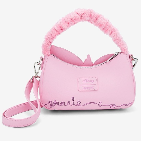 Loungefly Disney The Aristocats Marie Fuzzy Handle Crossbody Bag - Picture 3 of 6